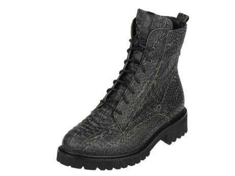 durea-halfhoge-veterboot-damesschoenen-maat-5-5-donkergroen-zwart(24995)