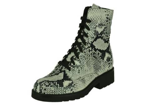 durea-hippe-comfort-hoge-veterboot-damesschoenen-maat-6-5-wit-zwart-python(15975)