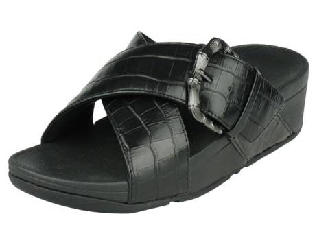 fitflop-lulu-croco-slides-damesschoenen-maat-40-41-zwart(9975)