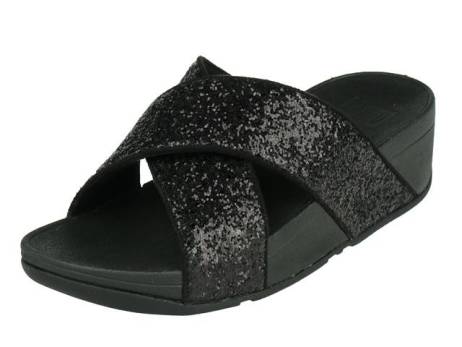 fitflop-lulu-glitter-slides-pu-gl-damesschoenen-maat-38-39-40-41-zwart-glitter(6995)