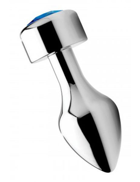 aluminum-buttplug-met-blauw-kristal-groot(3095)