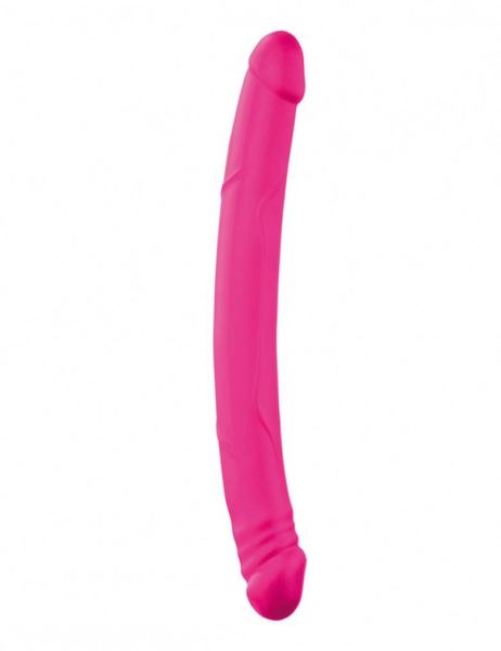 Real Double Dildo 42 X 4 Cm Zwart 
