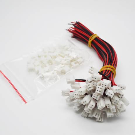 10 Sets/Lot 26AWG JST XH2.54 2 Pin Connec...