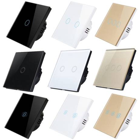 touch switch 1 way with Tempered glass pa...