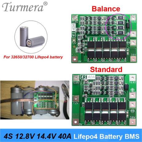 12.8V 14.4V 4S 40A 32650 32700 LiFePO4 BM...