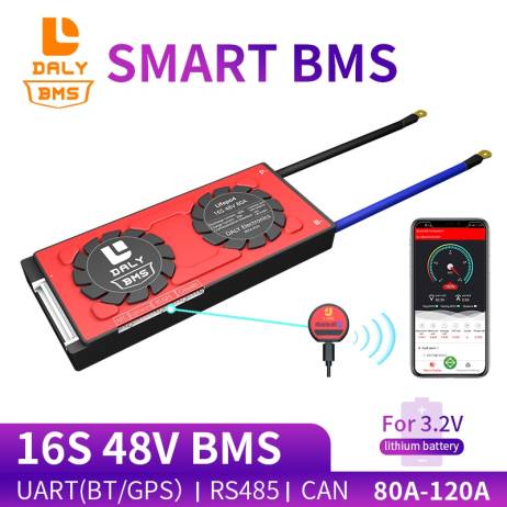 Daly 18650 3.2v smart BMS 16S 48V 80A 100...