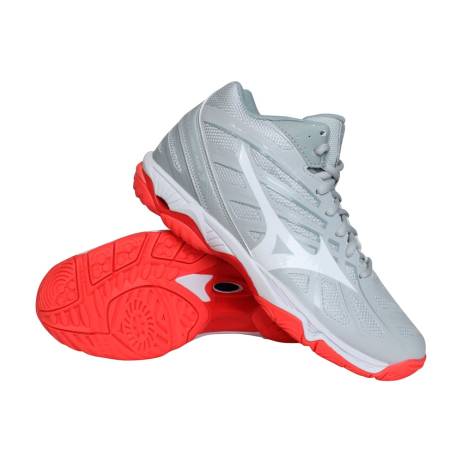 mizuno-wave-hurricane-3-mid-indoorschoenen-dames-grijs-koraal(5997)