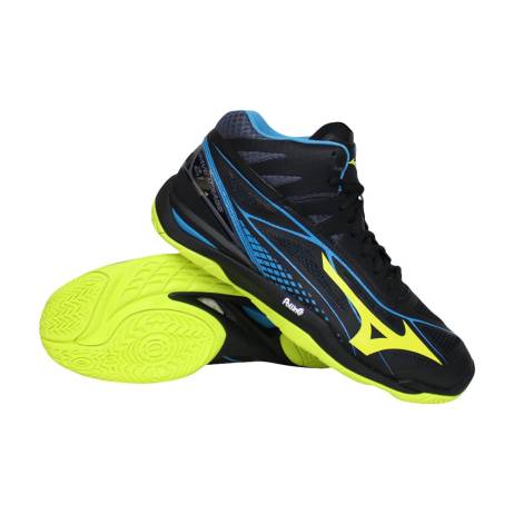 mizuno-wave-mirage-2-1-fitnessschoenen-heren-zwart-lime-blauw(4199)