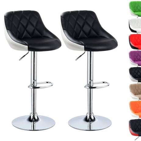 2Pcs/Set Bar Chair Leisure Leather Swivel Bar Stools Chairs Height Adjustable Pneumatic Pub Chair Home Office Kitchen HWC