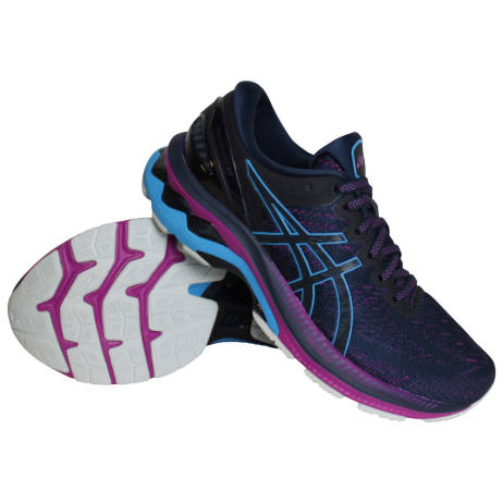 Asics Gel-Kayano 27 hardloopschoenen dames donker blauw/roze