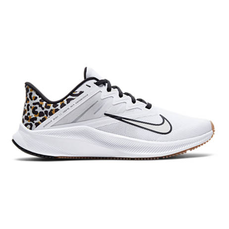 Nike Quest 3 Premium Hardloopschoenen Dames Wit Panter