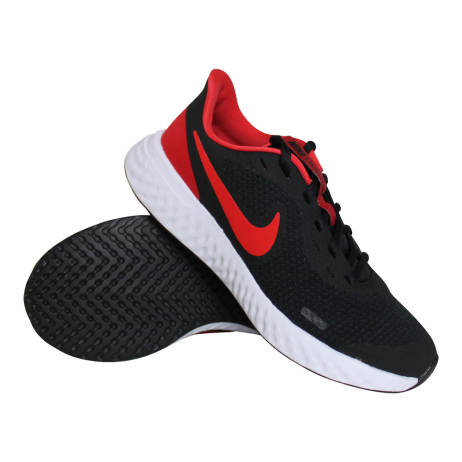 Nike Revolution 5 Hardloopschoenen Jongens Zwart Rood