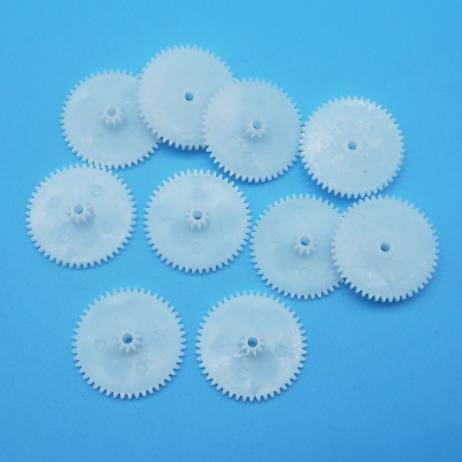 48102B 0.5M Double-deck Gear Modulus 0.5 48 Teeth+ 10 Teeth Plastic Gears Toy Accessories
