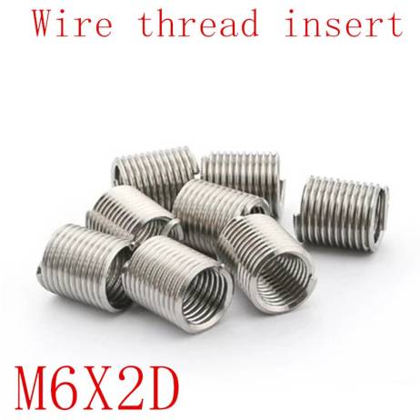 50pcs M6*1.0*2D Wire Thread Insert Stainl...