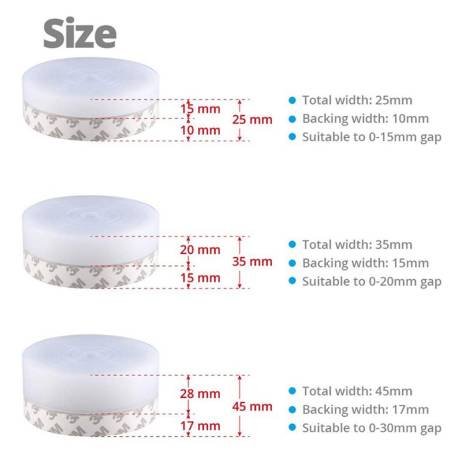 25mm/35mm/45mm Width Window Door Bottom S...