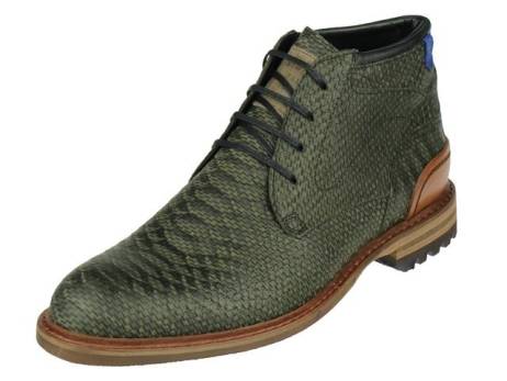 Floris Van Bommel Casual Herenschoenen Maat 7 7 5 9 5 Groen Snake