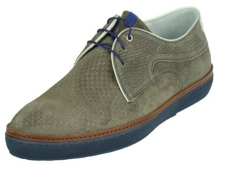 Floris Van Bommel Casual Herenschoenen Maat 7 9 5 Taupe Pr Suede Combi
