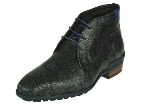 Floris Van Bommel Casual Herenschoenen Maat 8 5 10 Zwart Lizard Combi