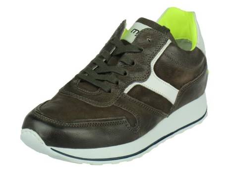 Mjus Sportieve Lage Herensneaker Herenschoenen Maat 41 Moka Bianco Giallo