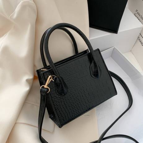 Small Women's Tote Bag Fashion Korean Sling Bag Retro Fashion Shoulder Bag Alligator Pattern Girls Handbag