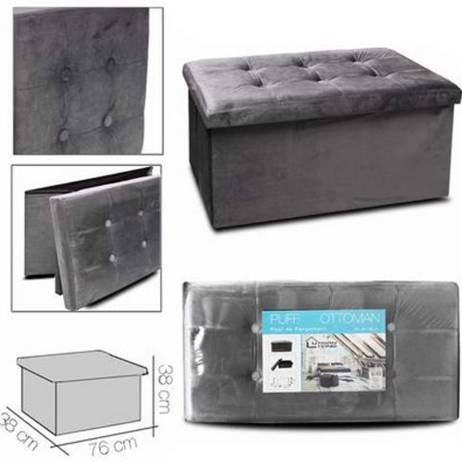 Puff chest stool for folding storage mult...