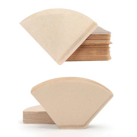 Coffee Filter Paper Unbleached 100% Natural Coffee Filter Paper Style Coffee Maker Fits 1-2 Cups and 1-4 Cups