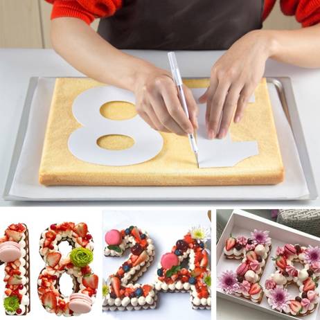 6/8/10inch PET 0-8 Numbers Cake Mold Sets...