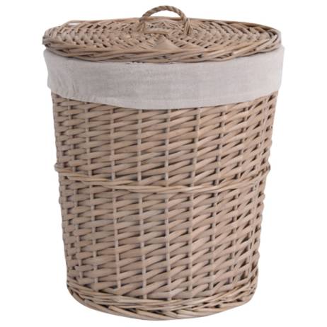 Large Wicker Weave Storage Basket with Li...