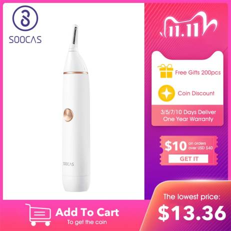 SOOCAS N1 Nose Hair Trimmer Electric Eyeb...