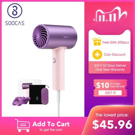 SOOCAS H5 Anion Hair Dryer Professional B...