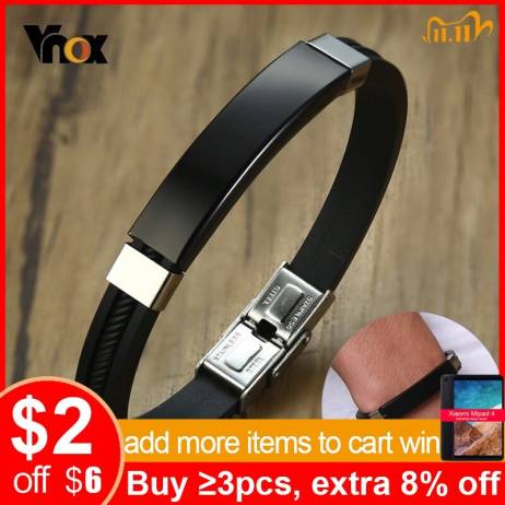 Vnox Personalized Stainless Steel ID Brac...