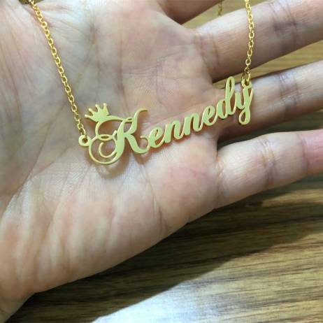 Personalized Iced Name Necklace Stainless...