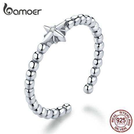 bamoer 925 Sterling Silver Stackable Fing...