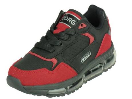 Björn Borg X 500 Prf Blk Jongensschoenen Maat 30 31 33 34 35 39 Zwart Rood