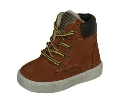 Develab Flex Jongens Veterboot Met Rits Jongensschoenen Maat 20 Cognac