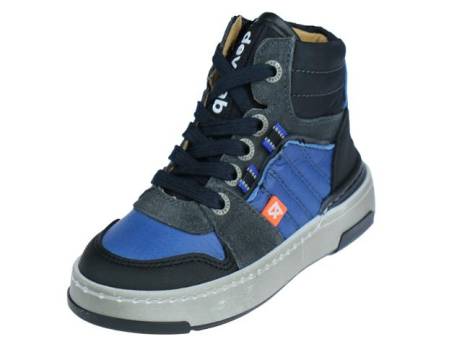Develab Halfhoge Veterschoen Jongensschoenen Maat 26 27 28 29 30 Blauw Combi Fantasy