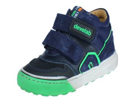 Develab Klittenbandschoen Jongensschoenen Maat 22 27 Blauw Combi