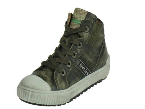 Develab Stoere Jongens Veterboot Jongensschoenen Maat 33 Kaki Brushed