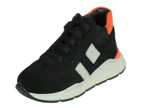 freesby-freesby-halfhoge-jongens-veterschoen-met-rits-jongensschoenen-maat-25-27-28-32-zwart-oranje(4975)