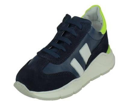 Freesby Freesby Stoere Jongens Veterschoen Jongensschoenen Maat 32 36 38 Blu Bianco