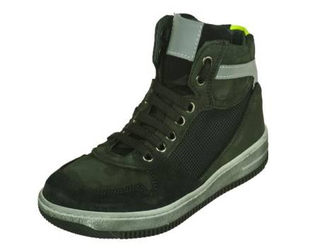 Freesby stoere halfhoge jongens veterschoen, met rits jongensschoenen maat 39 grijs soft
