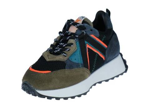 Giga Sneaker Jongensschoenen Maat 32 35 Taupe Fluor Orange