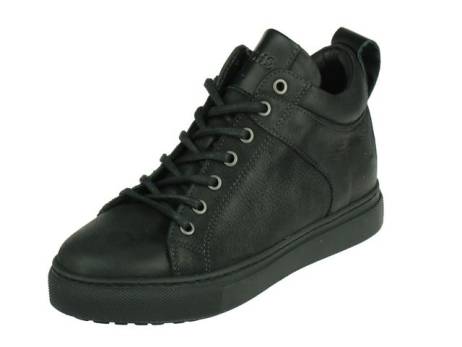 Giga Stoere Halfhoge Jongens Veterschoen Jongensschoenen Maat 33 Long Beach Zwart