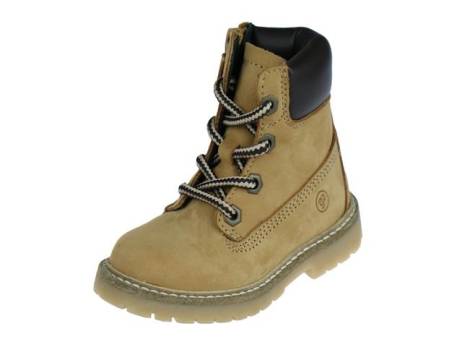 Pinocchio Halfhoge Veterboot Jongensschoenen Maat 23 25 26 Naturel Combi
