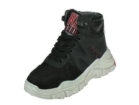 Red Rag Halfhoge Jongens Veterschoen Jongensschoenen Maat 27 31 Zwart Fantasy