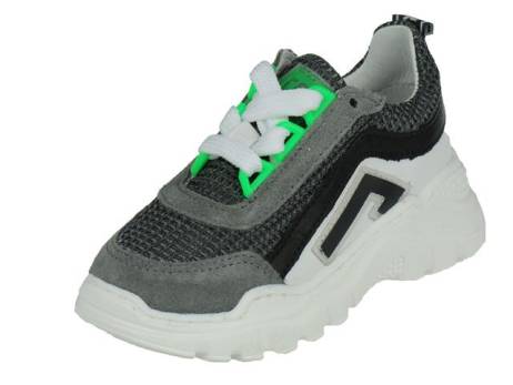 Red rag jongens stoere lage veterschoen, met rits jongensschoenen maat 27,28 grijs fantasy
