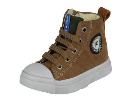 Shoesme Halfhoge Jongens Veterschoen Met Rits Jongensschoenen Maat 28 29 30 31 32 35 Brown