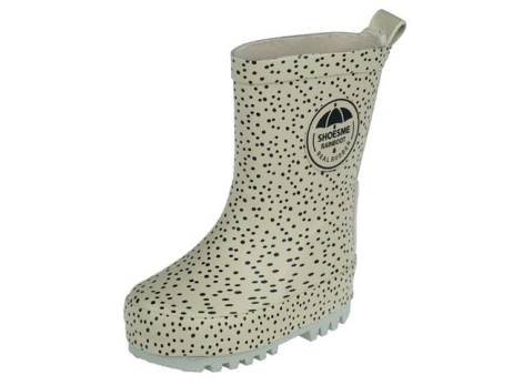 Shoesme Rubberlaars Jongensschoenen Maat 22 23 24 25 26 27 28 29 30 Wit Beige Dots
