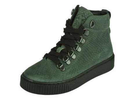 Track style halfhoge jongens veterboot jongensschoenen maat 34,37 blauw,grijs