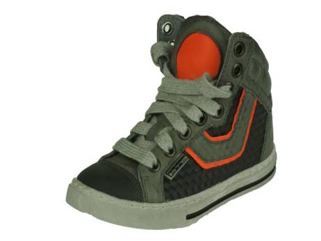 Track Style Veterboot Grijs Jongensschoenen Maat 35 Grijs